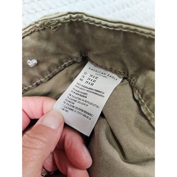 Americsn Eagle Pants Mens 29 X 32 Tan Slim Straight Flex Fit - Picture 6 of 8
